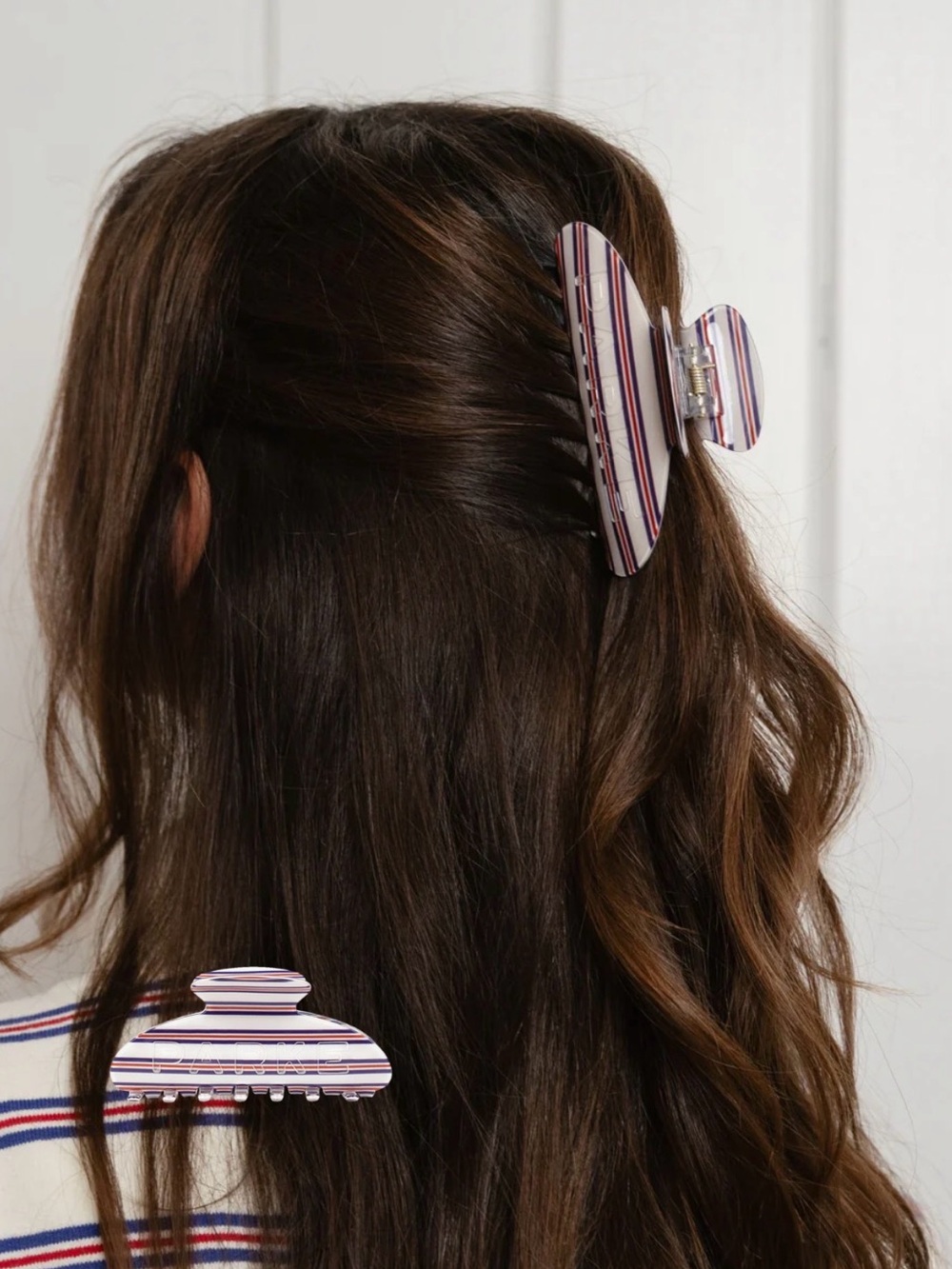 IN SEARCH OF PARKE Claw Clip in Anchor Stripe